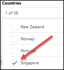 Select Singapore in the stock screener